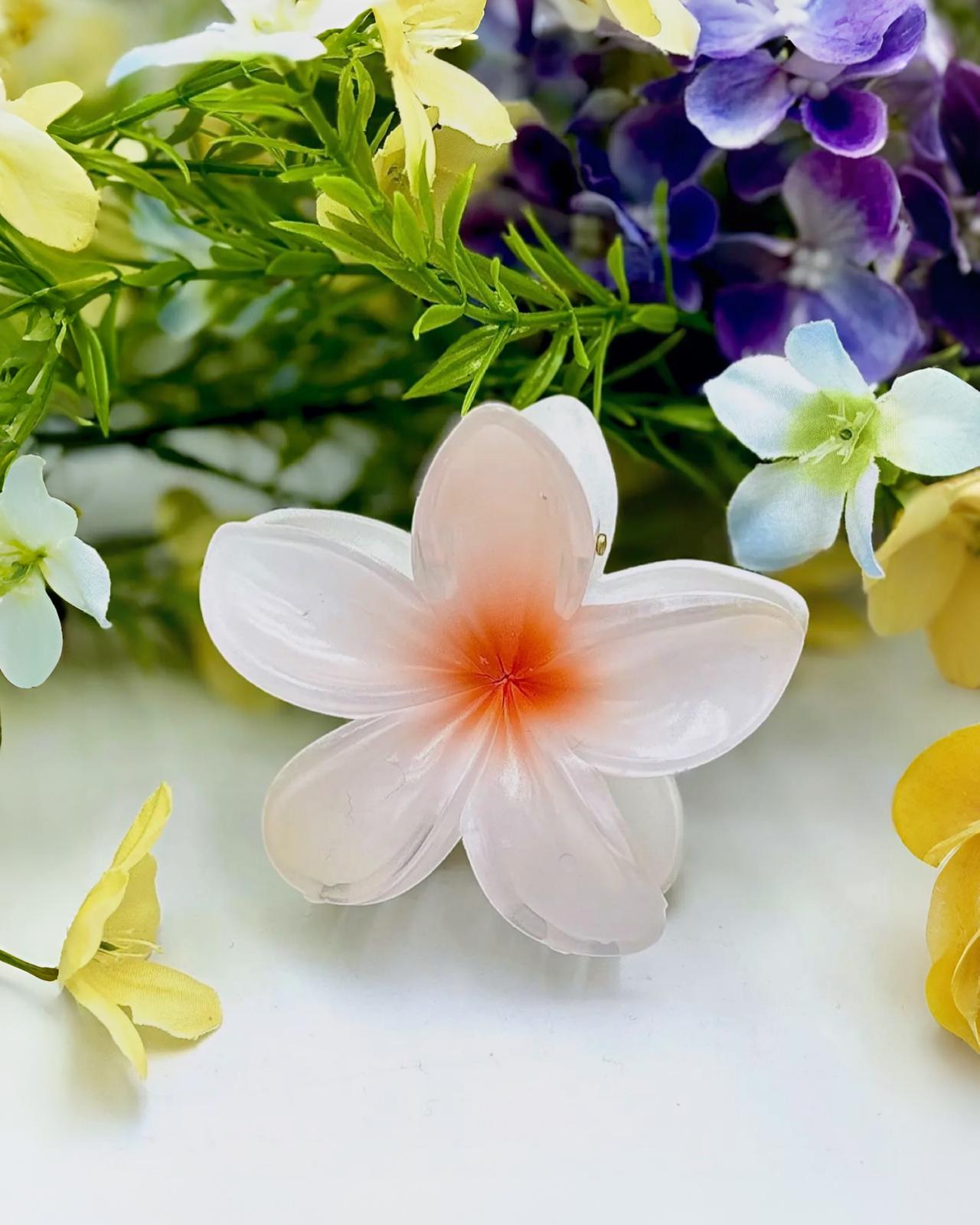 HAARKLAMMER "JOENA" WEISS