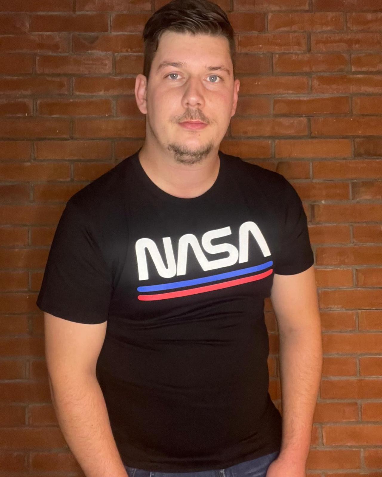 Shirt Nasa "Line" Schwarz
