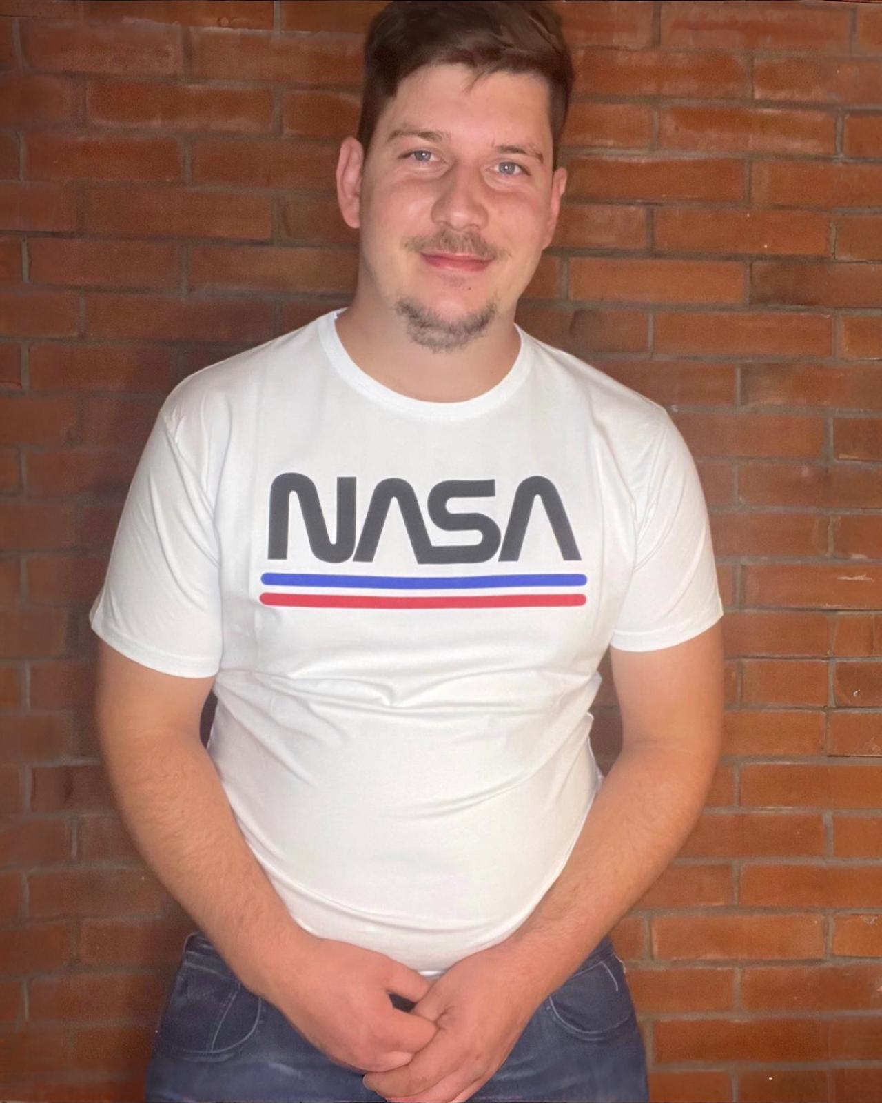 Shirt Nasa "Line" Weiss