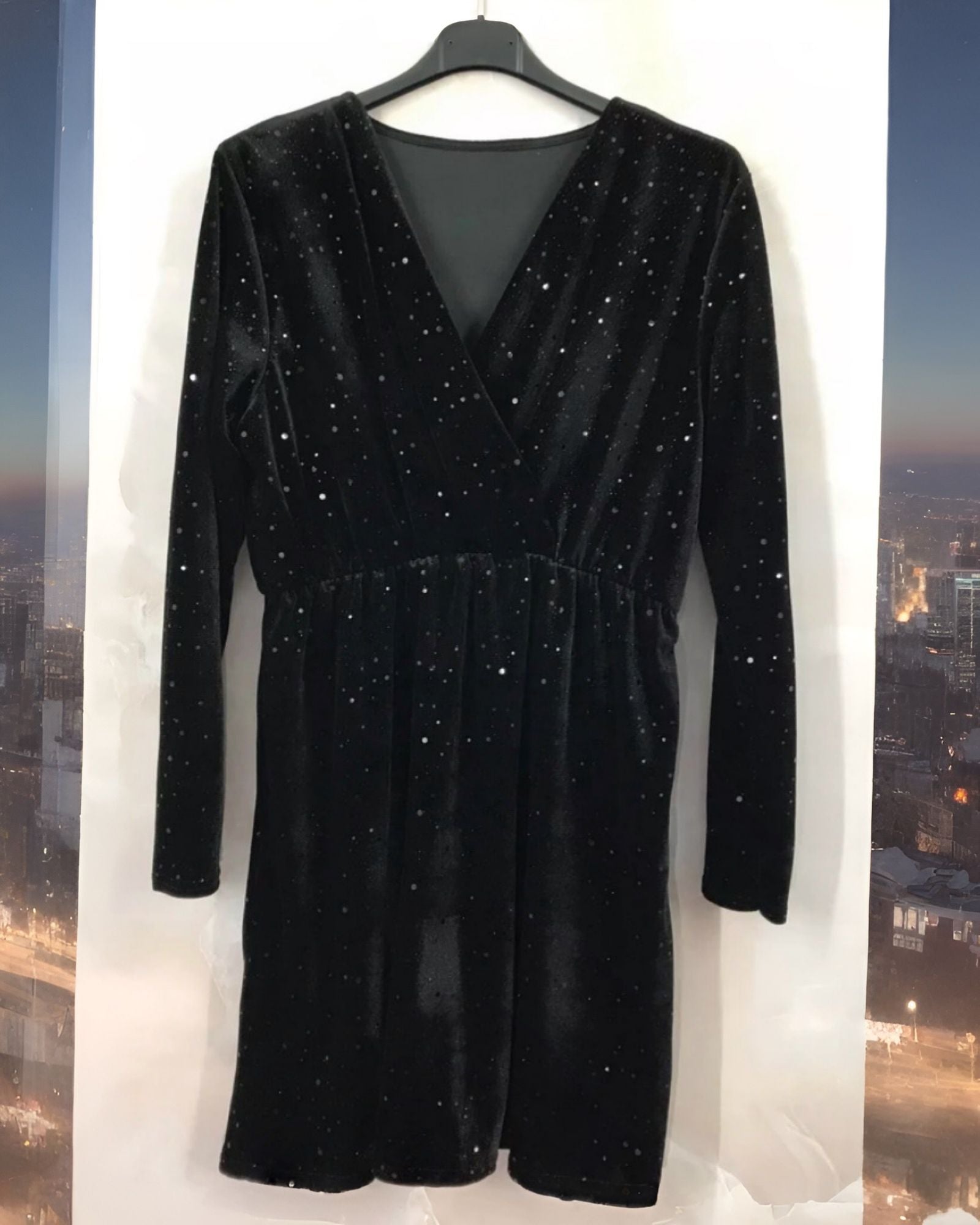 Glitzer Wickelkleid "Beatrix"