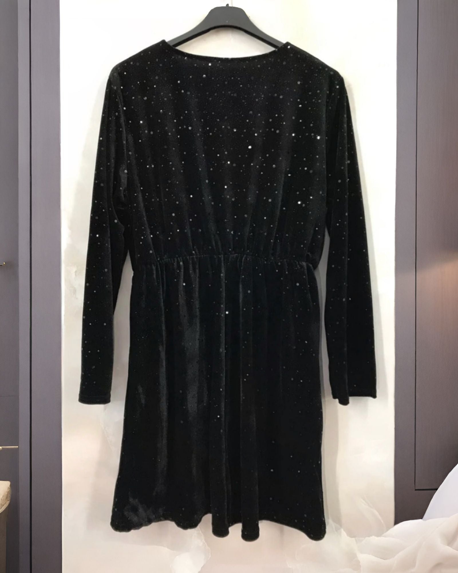 Glitzer Wickelkleid "Beatrix"