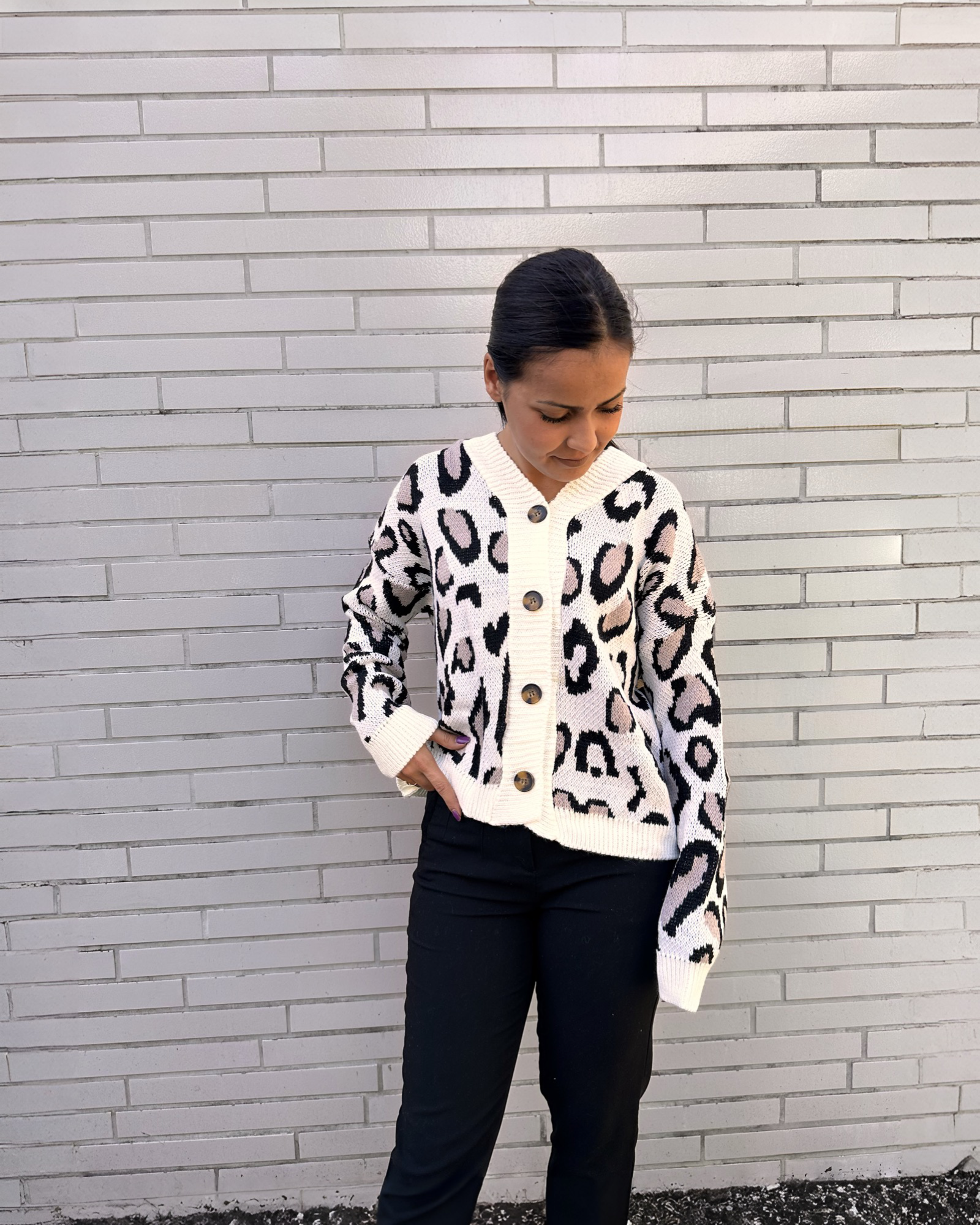 Leoprinted Cardigan "Alice" div. Farben