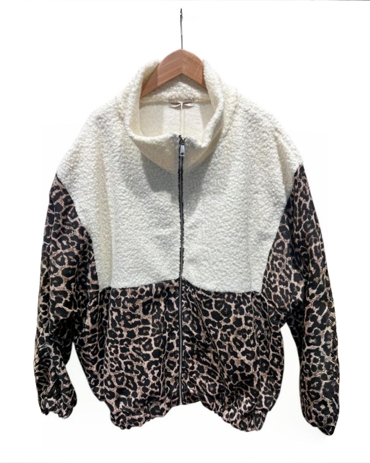 Leoparden Pullover "Aurea" Weiss