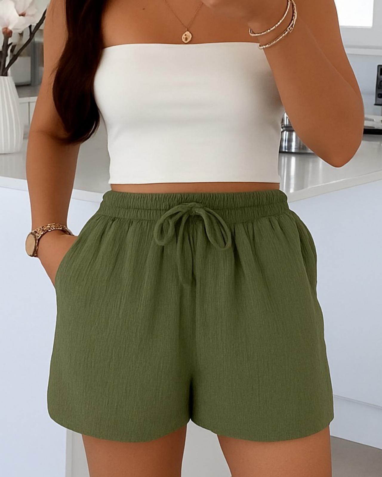 MUSSELIN SHORTS "SUNNY" KHAKI