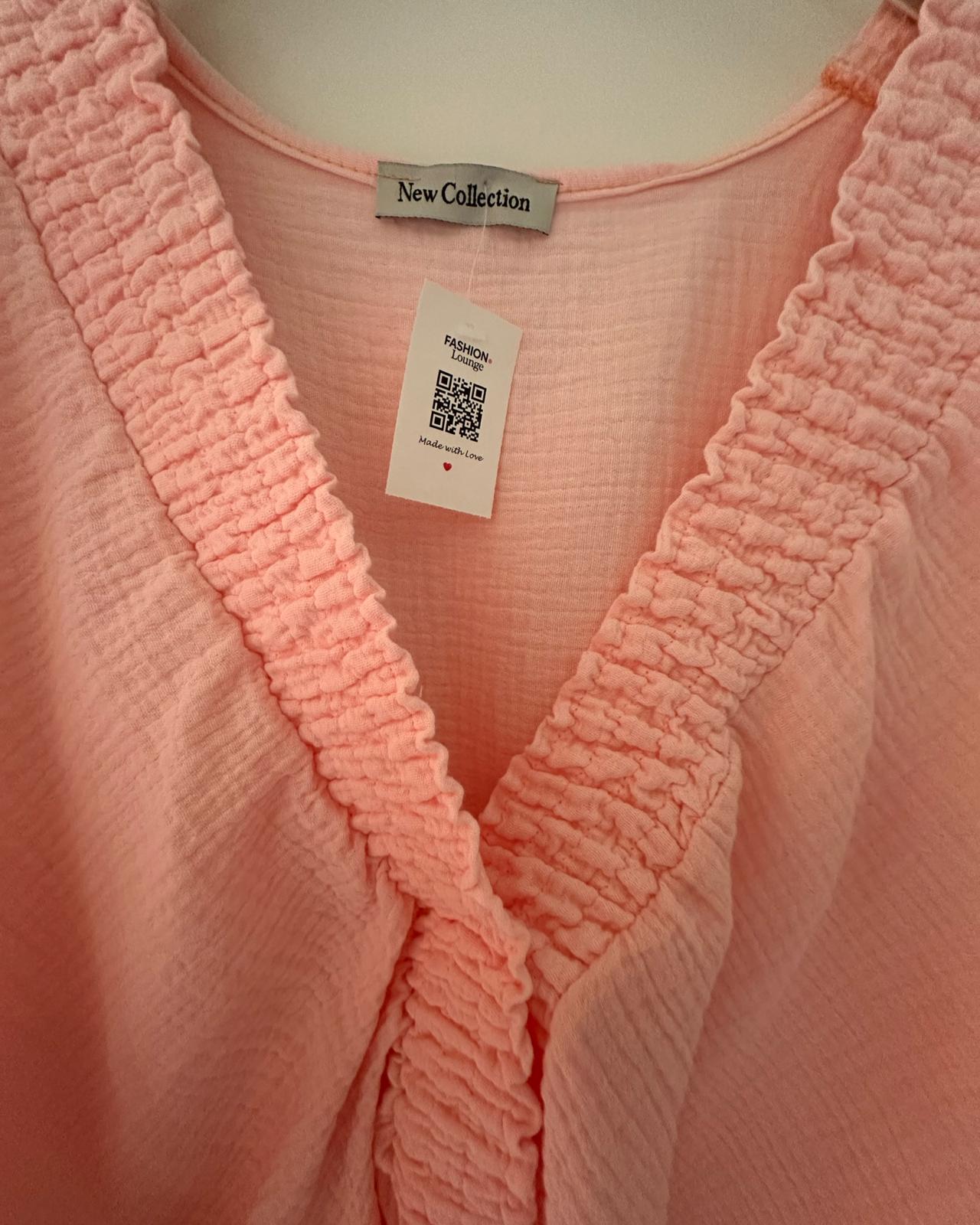 MUSSELIN KLEID "NOVA" BABYROSA