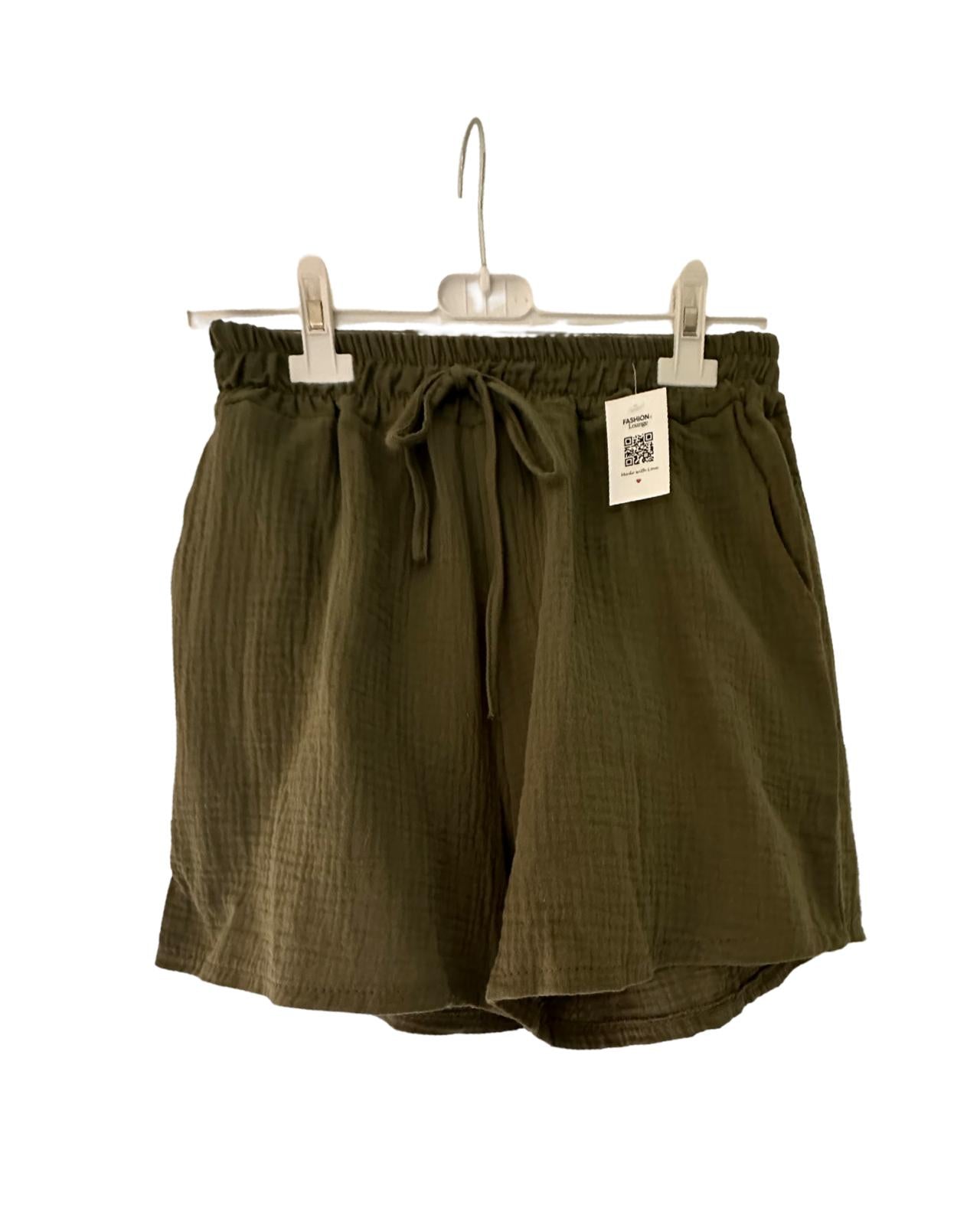 MUSSELIN SHORTS "SUNNY" KHAKI
