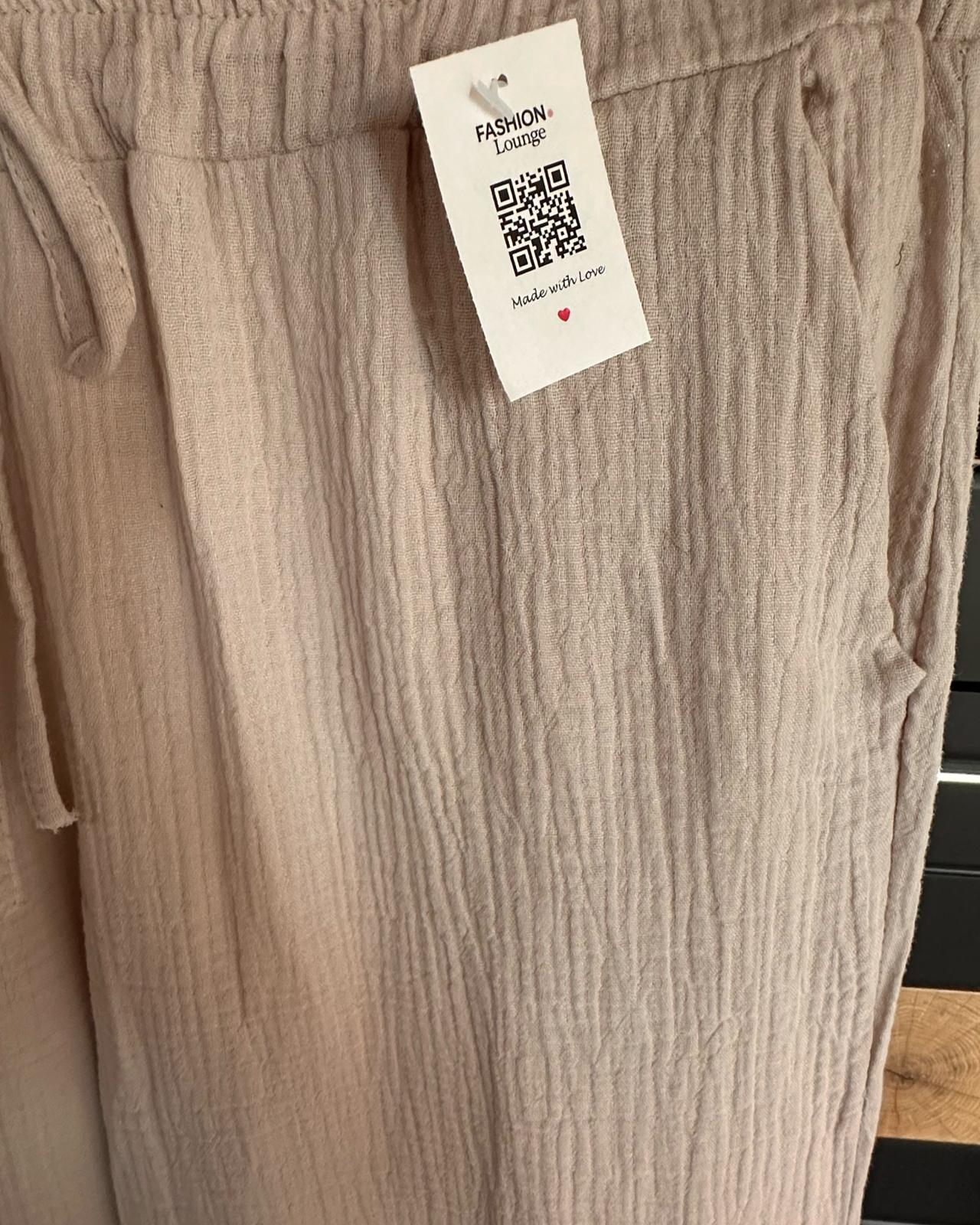 MUSSELIN HOSE "LINA" BEIGE