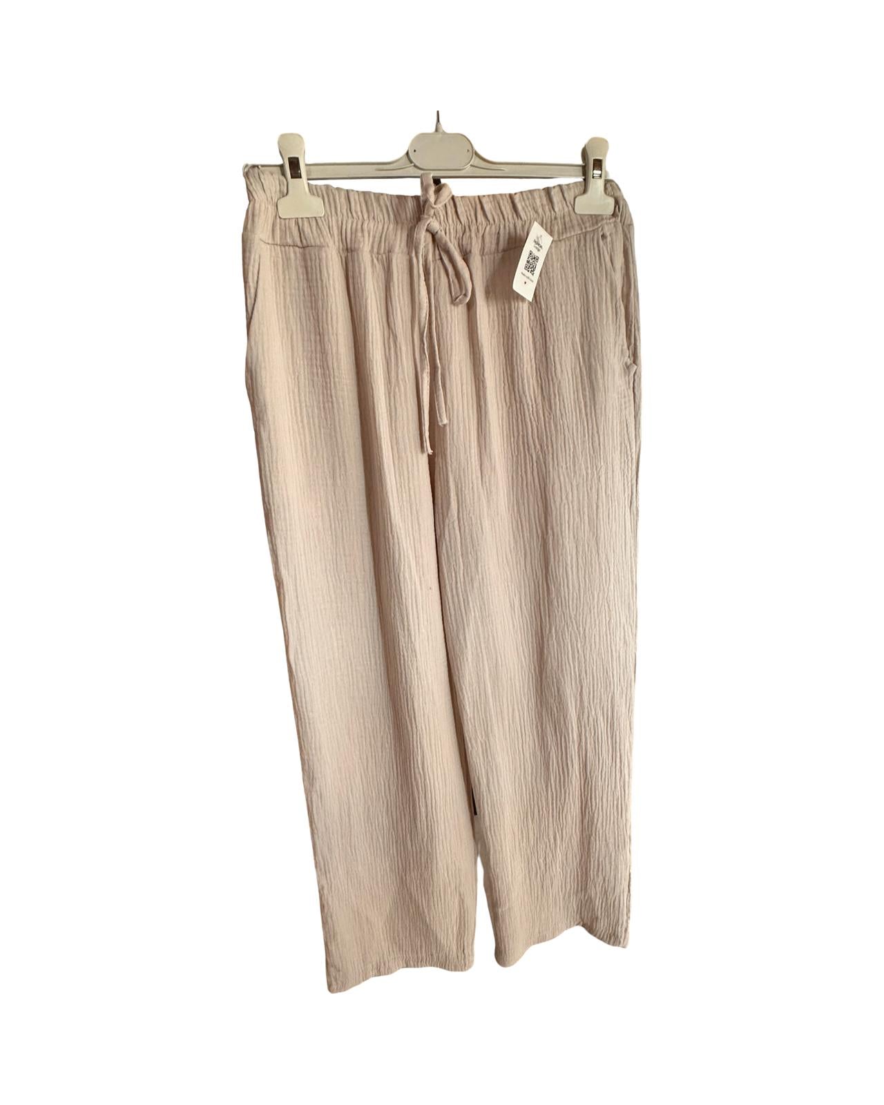 MUSSELIN HOSE "LINA" BEIGE