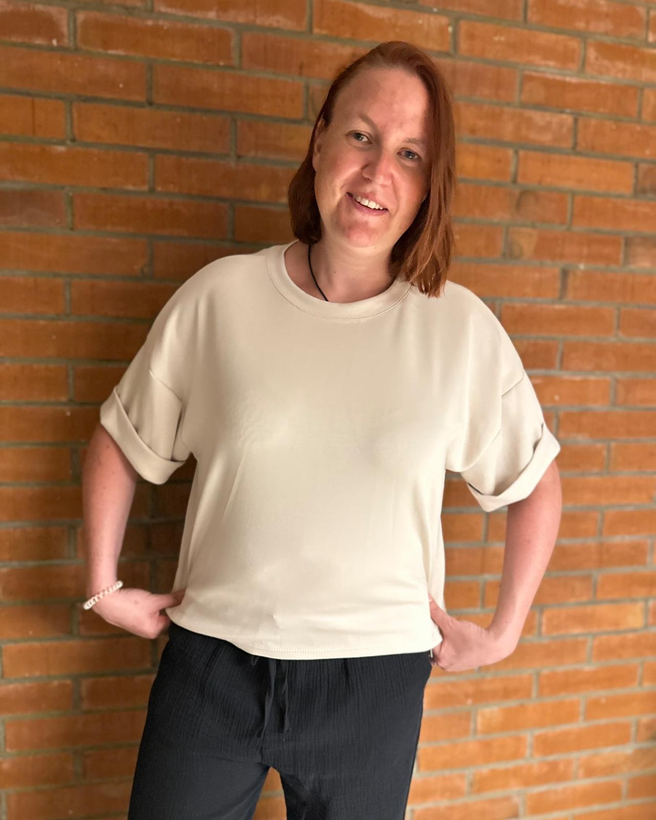 OVERSIZE TOP "ANA" BEIGE