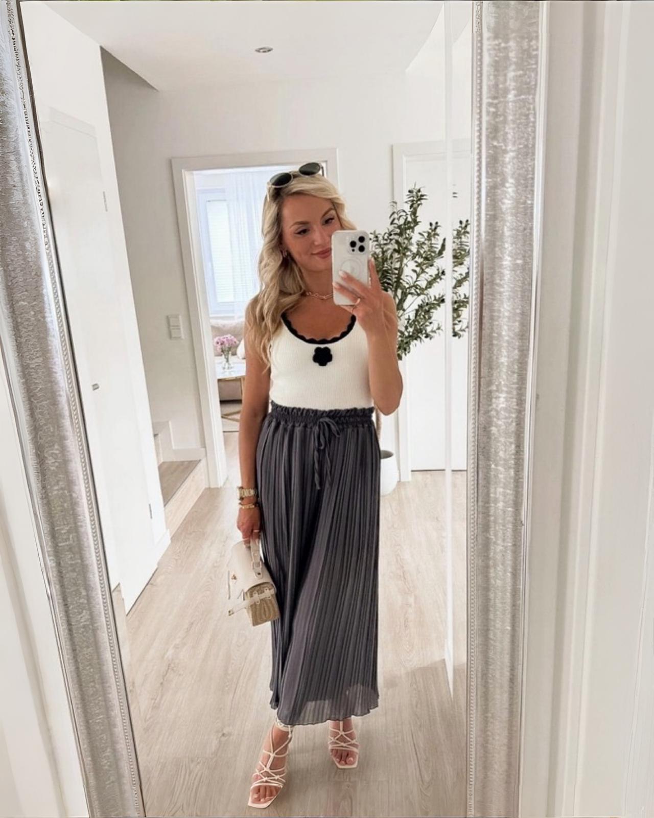 PLISSEE HOSE "ANGEL" ANTHRAZIT