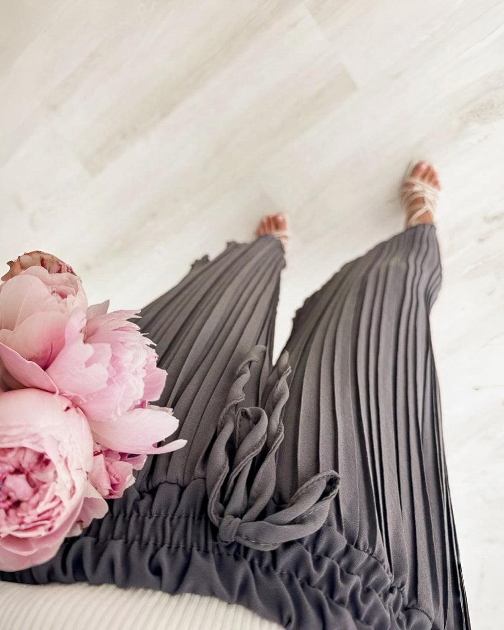 PLISSEE HOSE "ANGEL" ANTHRAZIT