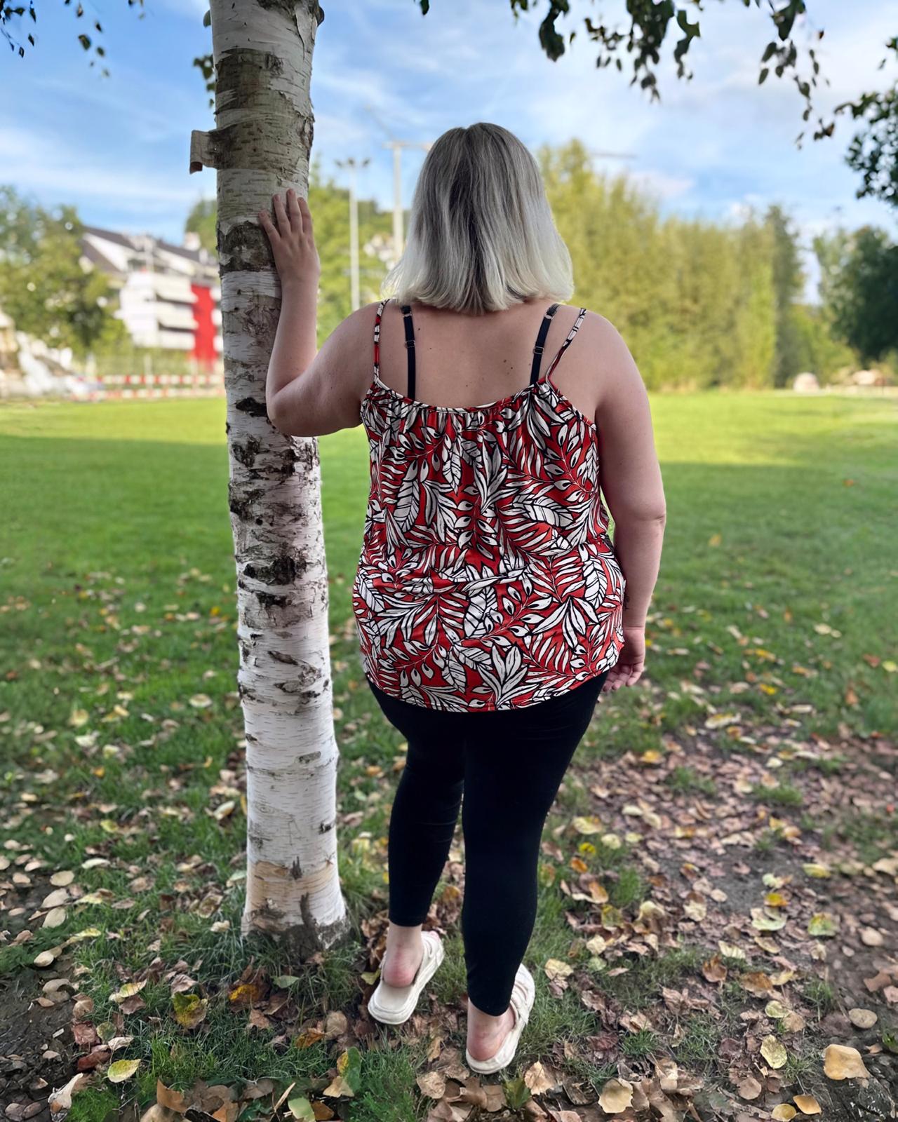 Träger Shirt "Camilla" Rot-Weiss