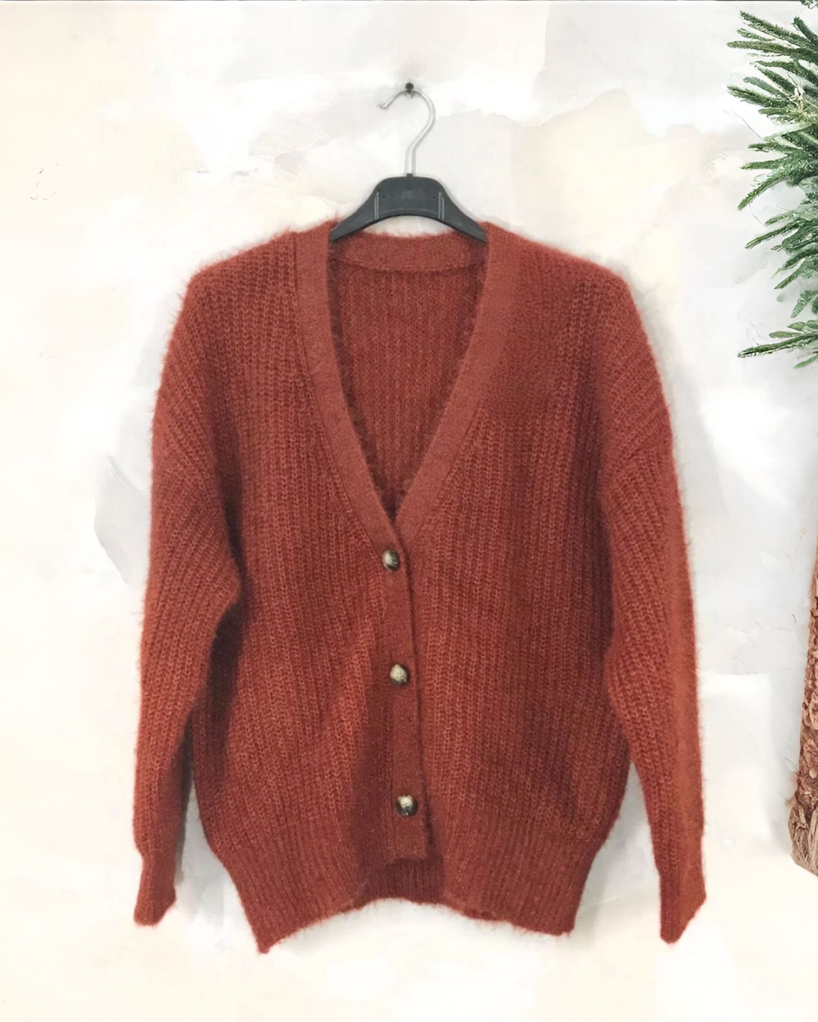 Gestrickte Knopfjacke "Benja" div. Farben