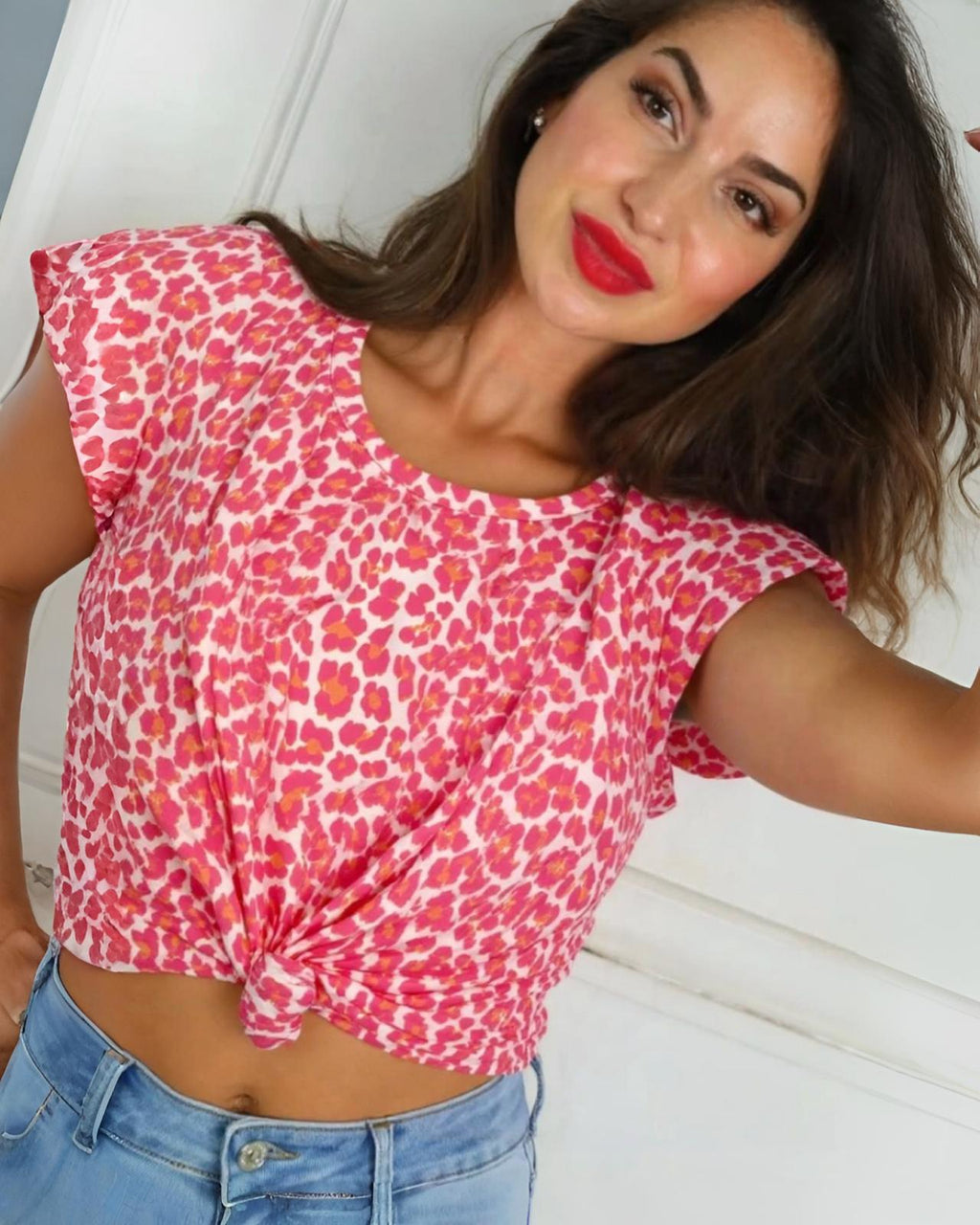 Leoprinted Shirt "Carolin" div. Farben