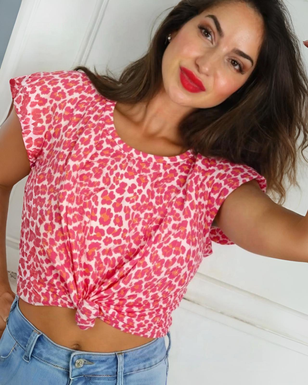 Leoprinted Shirt "Carolin" div. Farben