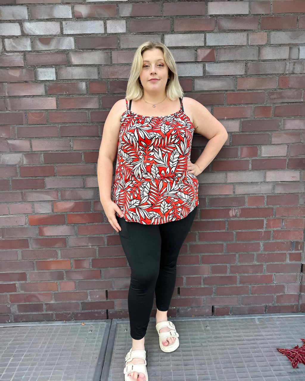 Träger Shirt "Camilla" Rot-Weiss