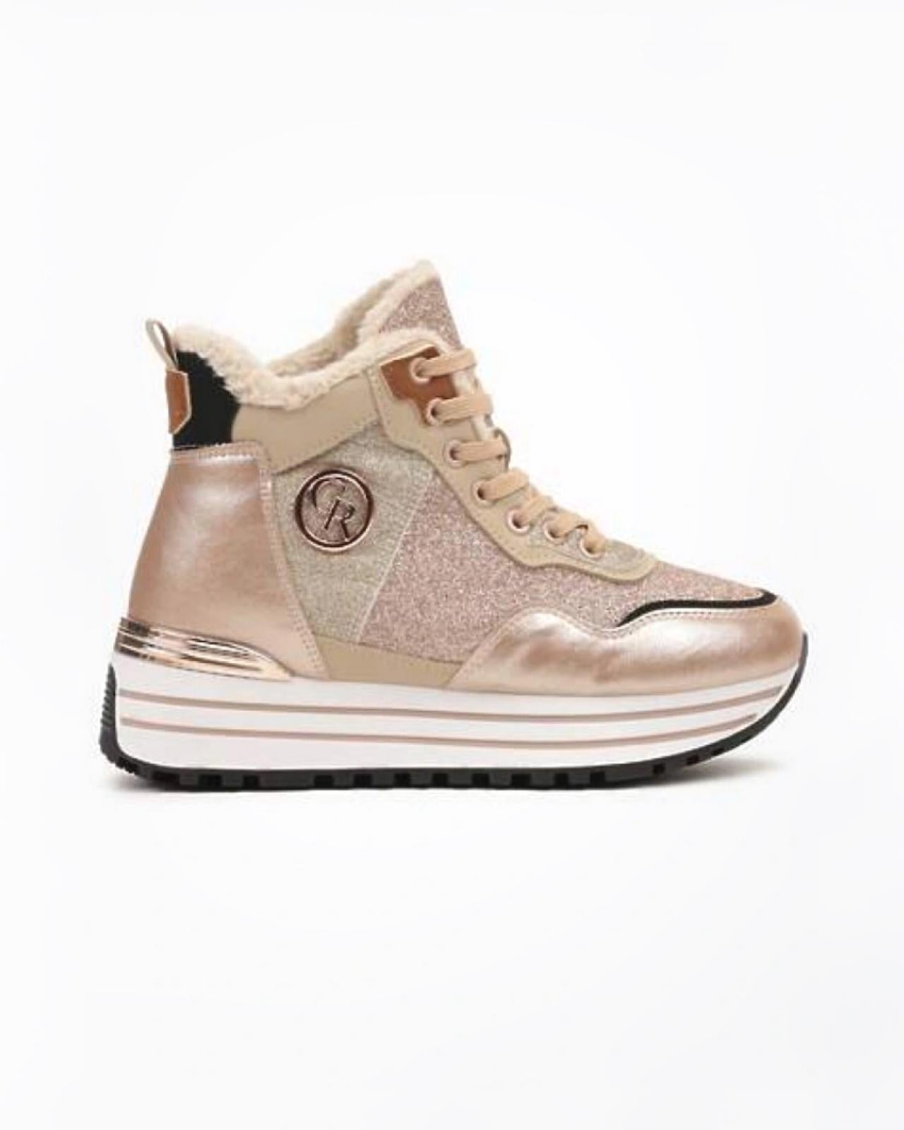 Gefütterte Stiefelette "Anastasia" Champagne