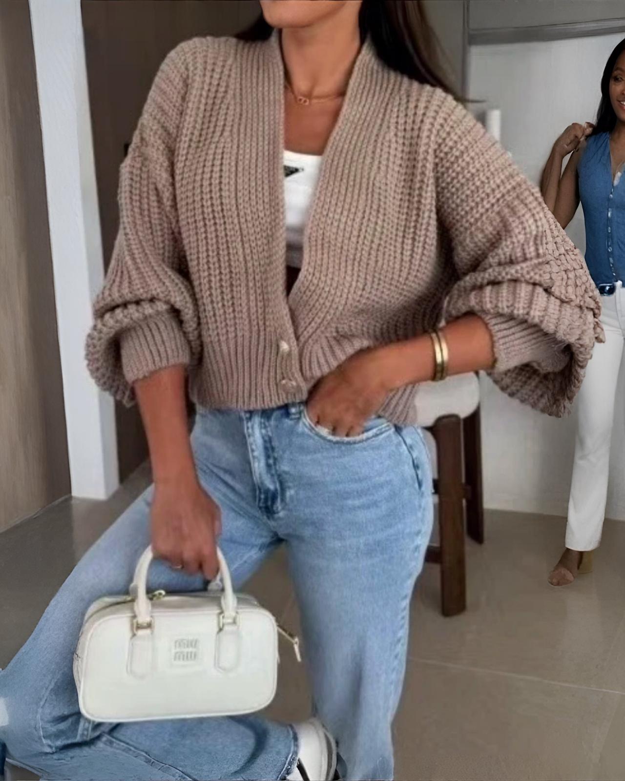 Strickweste "Indira" Taupe